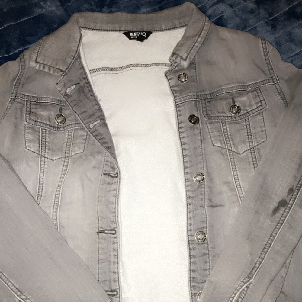 Grey denim jean jacket